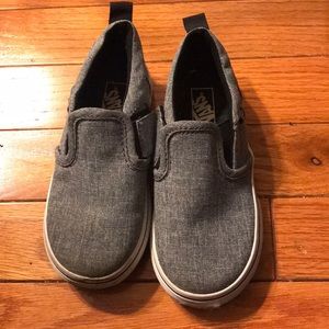 Grey kids Vans slip ons